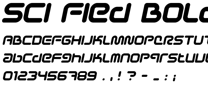 Sci Fied BoldItalic font